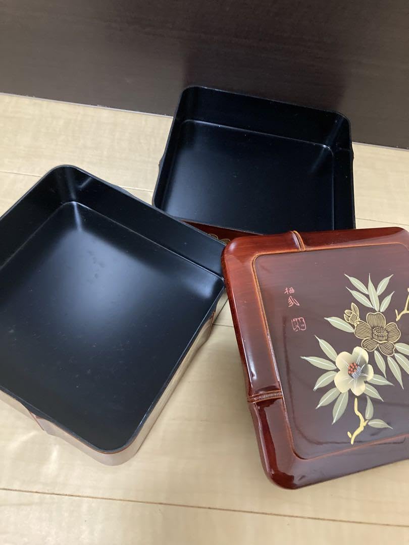 Amazon.co.jp: 二段お重 重箱 漆器 春慶塗り 二段重 : ホーム＆キッチン